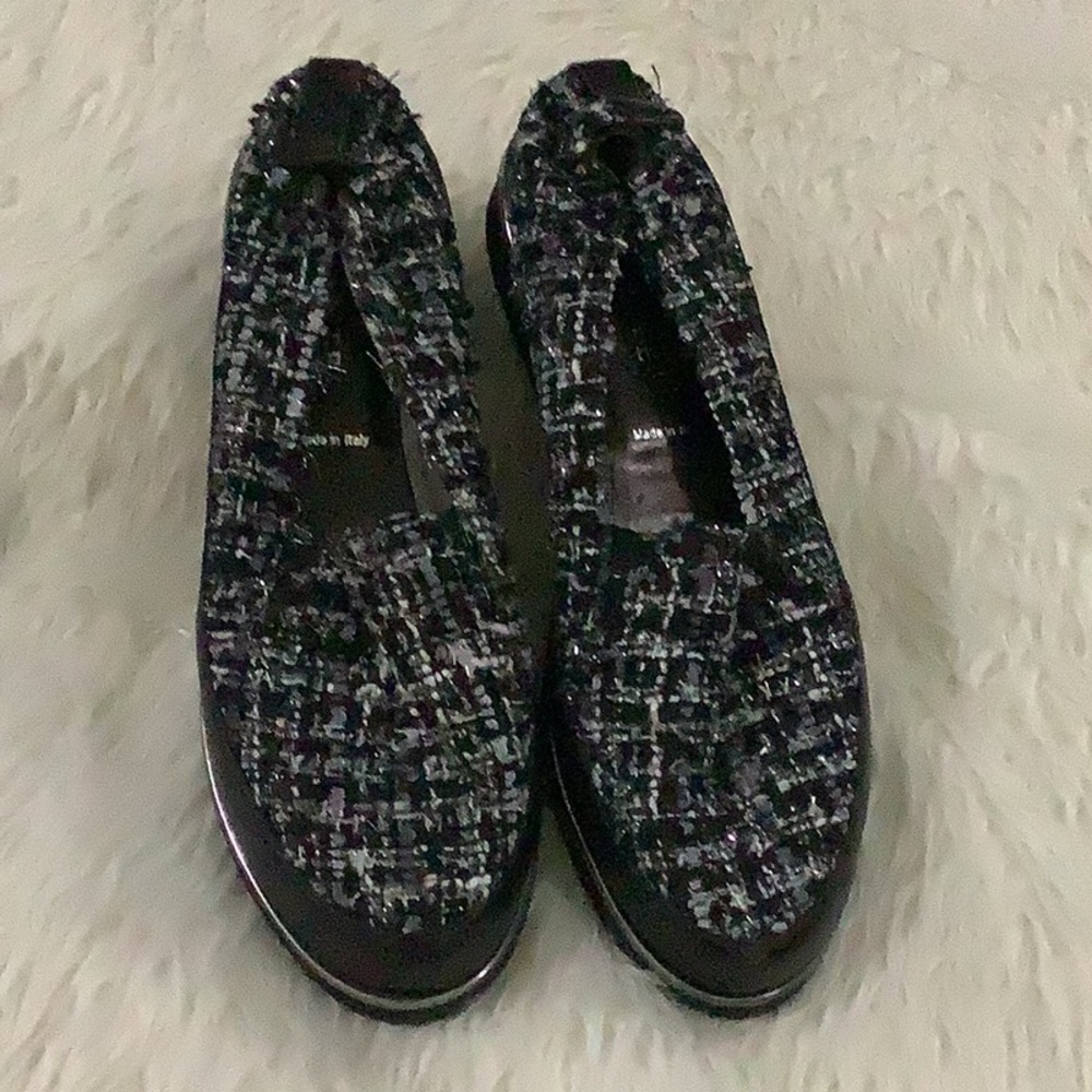Ron white silver and black loafer shoes size 39